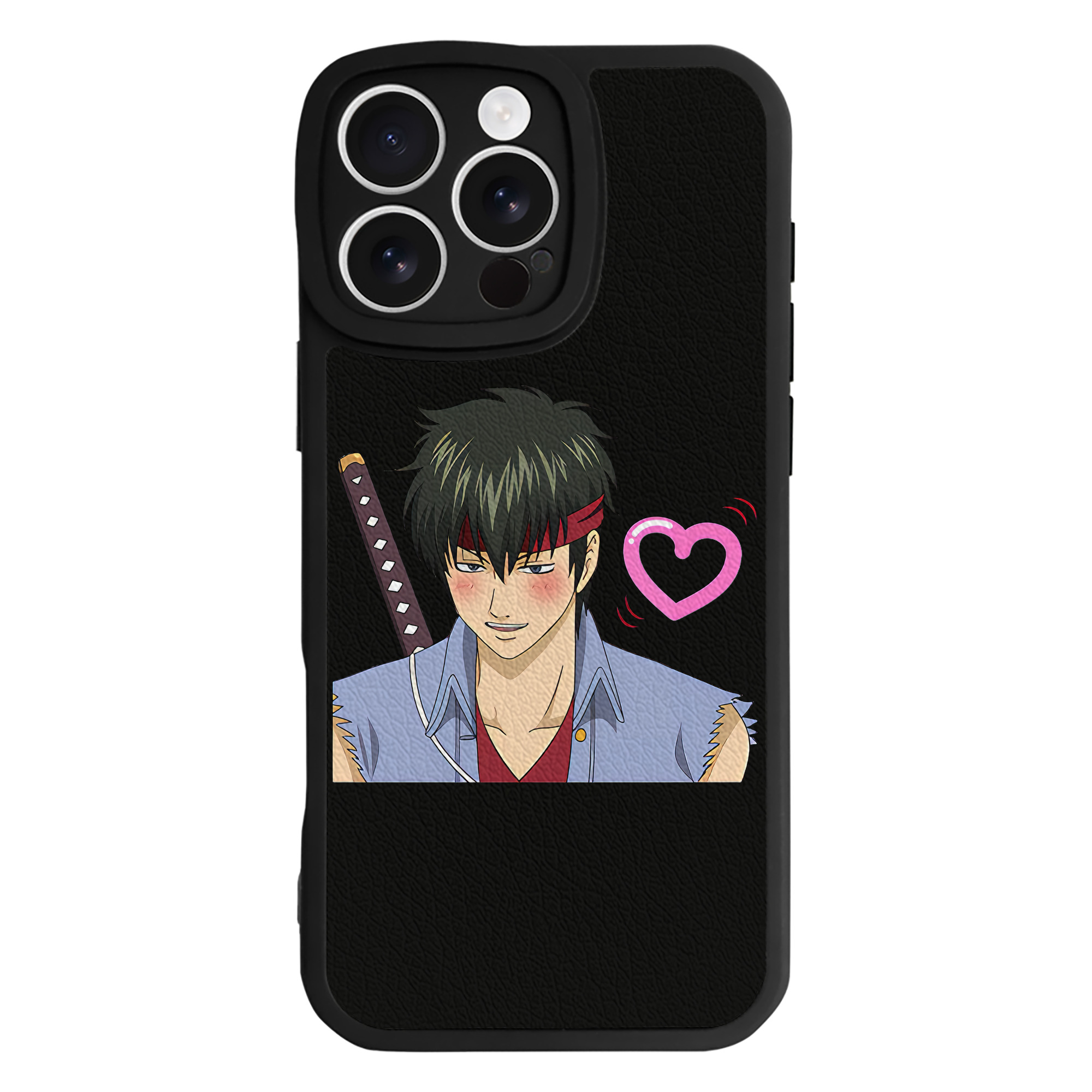 （画像用） ぎんたま 坂田銀時（さかたぎんとき） 神楽 志村新八（しむら しんぱち） GINTAMA Sakata Gintoki Kagura Shimura Shinpachi 【iPhone 16シリーズ対応】シリコンスマホケース（レザー調） 材質：シリコン